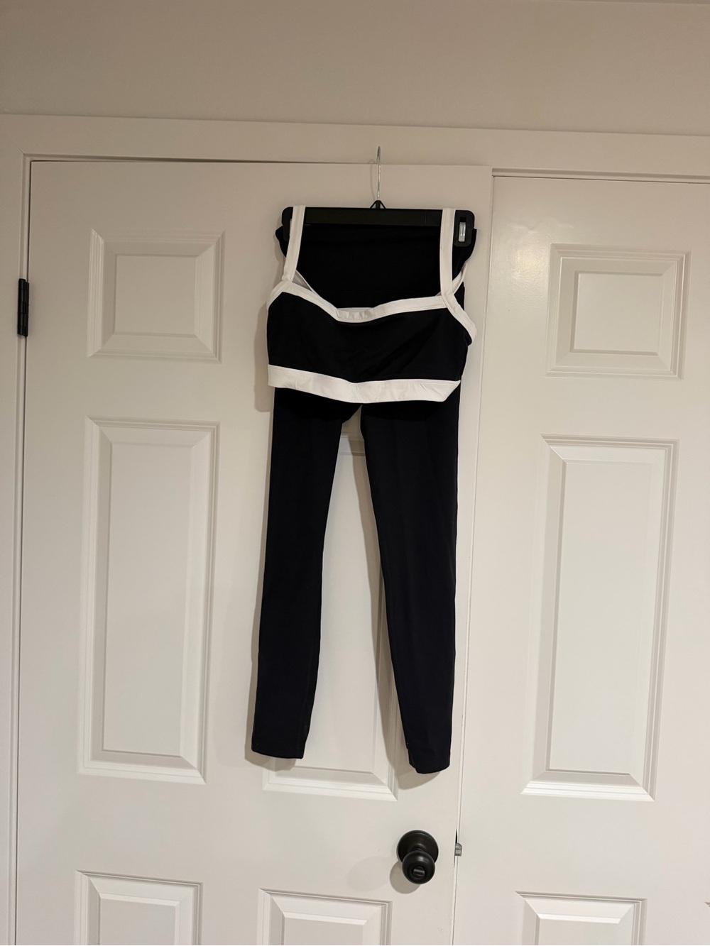 Splits59 Black and White High-Waist Leggings with MatchingSports Bra